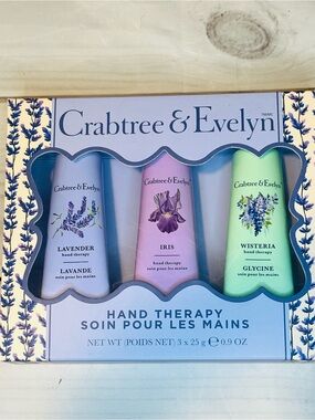 Crabtree & Evelyn Hand Therapy Trio - Lavender, Iris & Wisteria